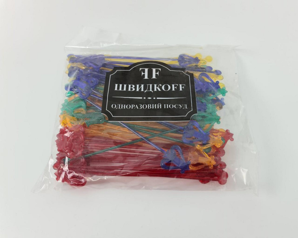 Мішалка пластикова для коктейлю "Арфа" 18,5 см (100шт) Юніта Харків - фото 5