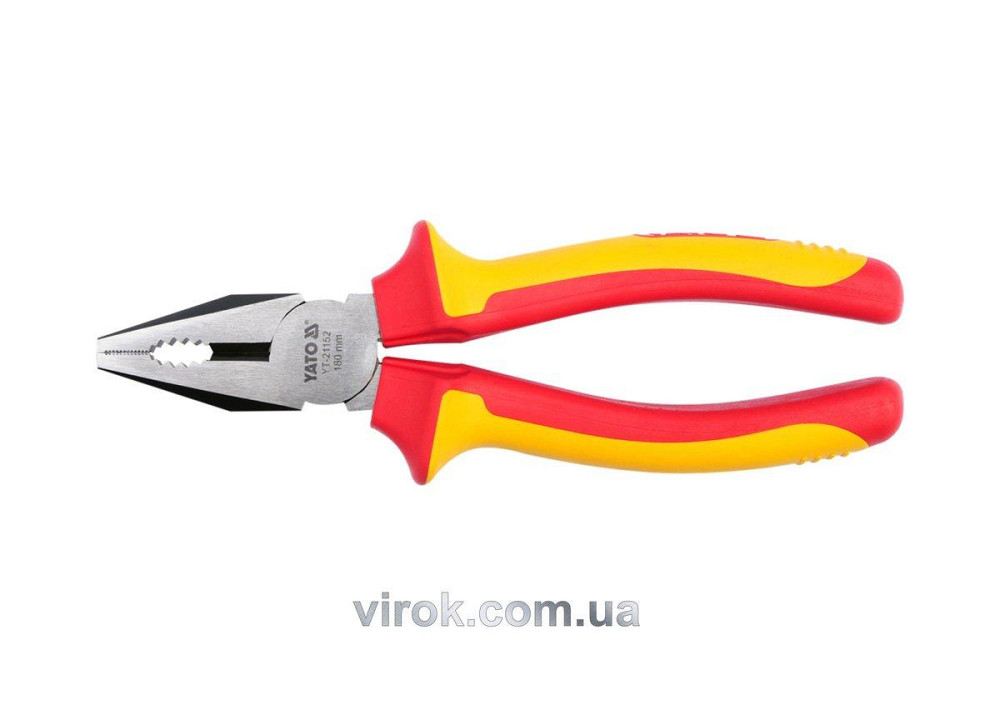 Плоскогубці комбіновані електромонтажні YATO з ізоляцією 1000 V; l= 180 мм [6/36] Одеса - фото 1