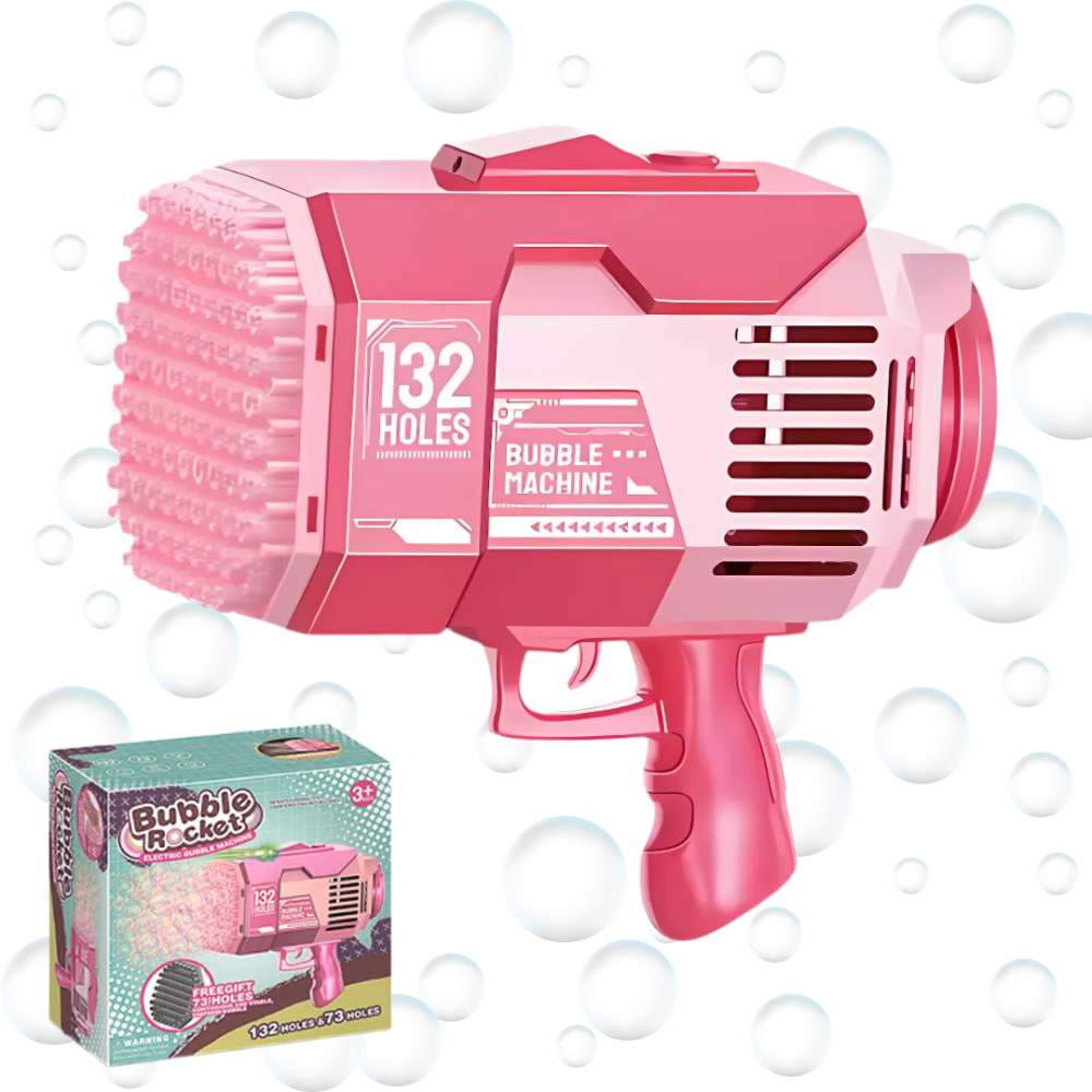 Генератор мильних бульбашок на акумуляторі, пістолет для мильних бульбашок, мильні бульбашки для дітей, Рожевий Кам'янець-Подільський - фото 3