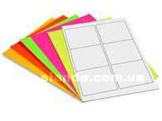 Этикетки самоклеящиеся 105×98мм – 6 шт на листе А4 (100 листов) (1 пачка) Харьков - изображение 1