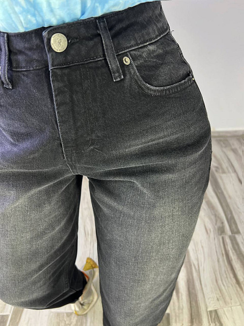 Джинси жіночі SL 6004 mom relax comfort jeans банани стрейчеві великі розміри чорні, чорний, 30, 30, 80 см, 107 см Київ - фото 3