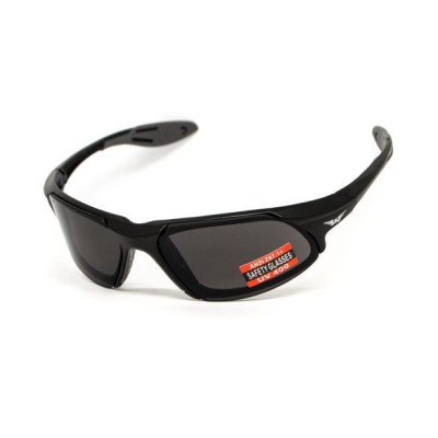 Солнцезащитные очки Global Vision Code-8 Серые в чёрной матовой оправе (1КОД8-20) Винница - изображение 1