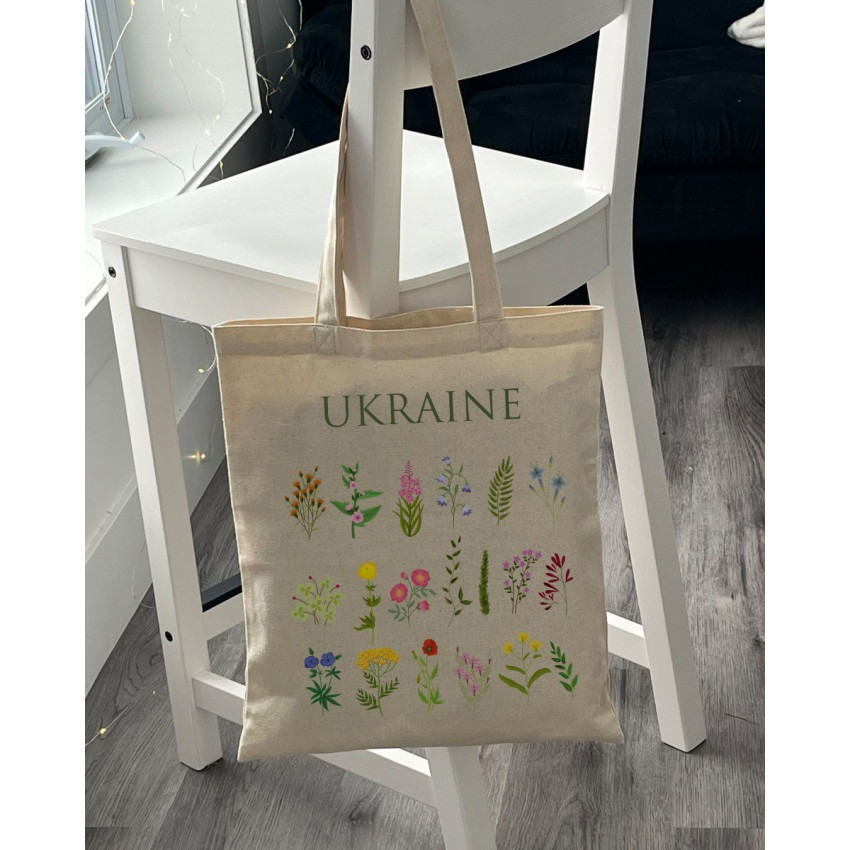 Екошопер BookOpt BK4083 Польові квіти, бежевий Киев - изображение 6