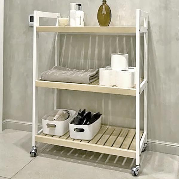 Етажерка для ванної на коліщатах "Дорлі" зефір-бланже Миколаїв - фото 1