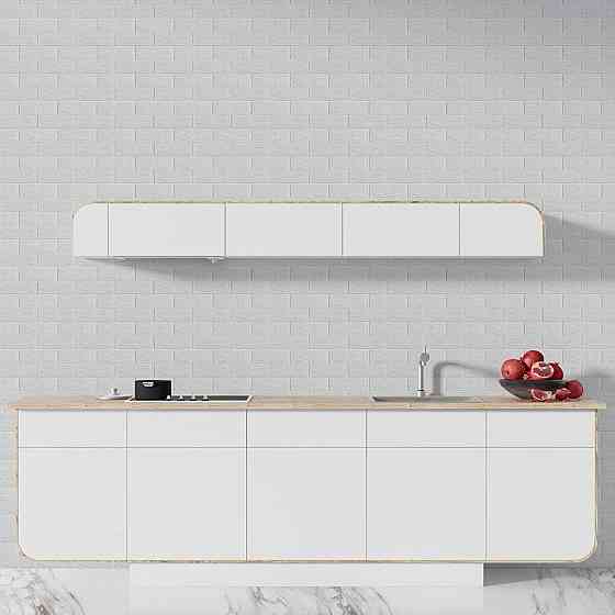 Біла самоклеюча 3D панель з імітацією цегли Київ