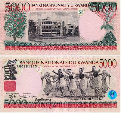 Rwanda Руанда - 5000 Francs 1998 UNC Полтава - изображение 1