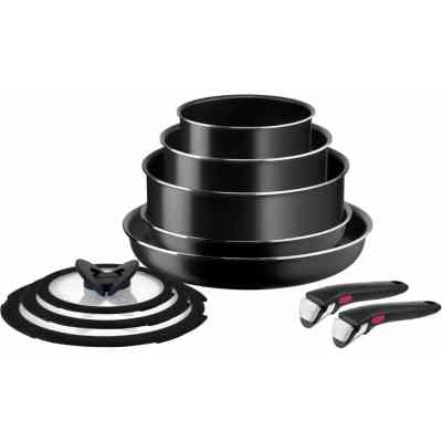Набор посуды Tefal Ingenio Easy Cook & Clean 10 предметів чорний (L1539053) Винница