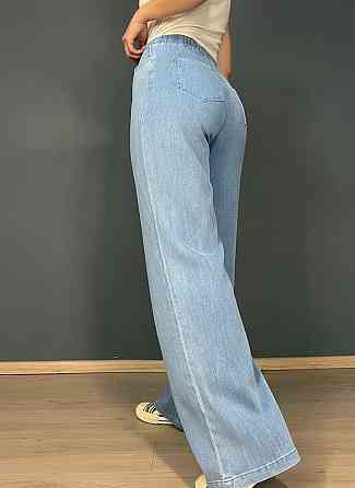 Джинсы женские Immet 5606-8602 палаццо талия на резинке тенсель голубые, голубой, З6, 36, 102 см, 127 см Киев