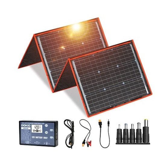 Розкладна сонячна панель 160Вт (2xUSB 1хType) 20В-вихід Київ - фото 2