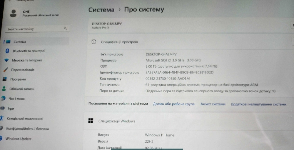 Планшет Microsoft Surface Pro X 13" 8/256 GB LTE Black (MNY-00003) Київ - фото 4