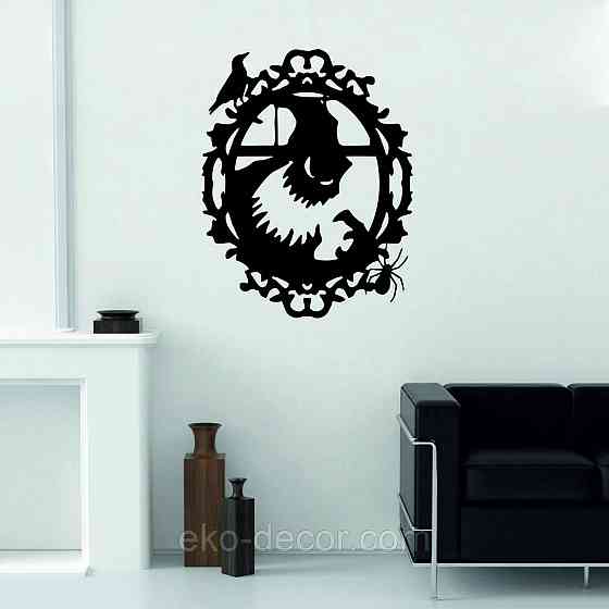 Декоративное настенное Панно «Монстр. Хэллоуин.», Декор на стену 90*70 см, Черный Киев