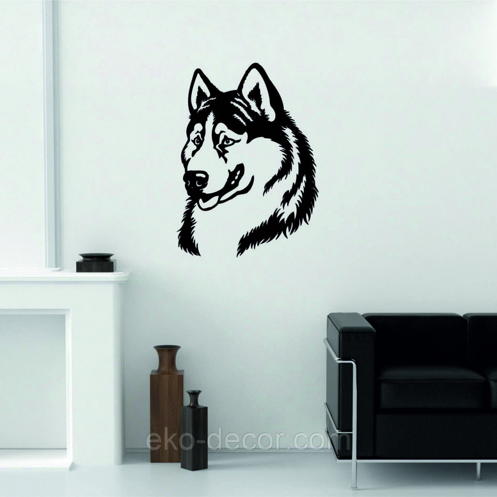 Декоративное настенное Панно «Хаски» , Декор на стену 90*66 см, Черный Киев - изображение 9