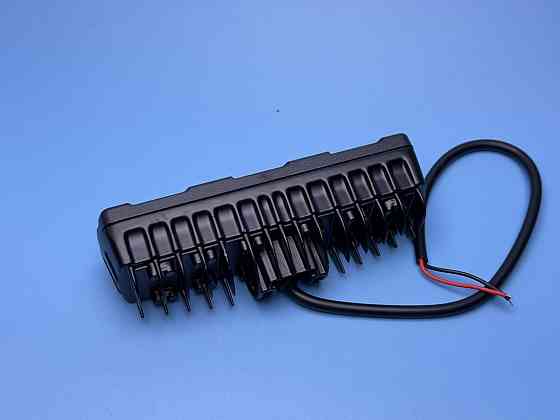 Фара рабочего света LED прямоугольная 160 мм — 8 диодов + 4 линзы (Белый и Желтый свет) Харьков