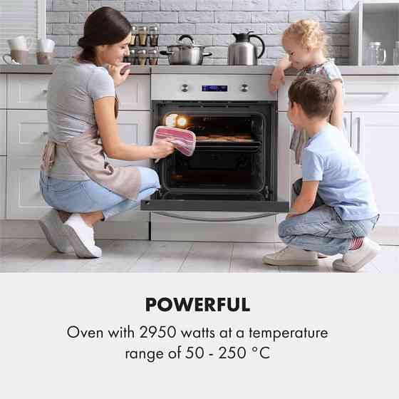 Монтажный комплект Gusteau Hektor печь + вытяжка основания 2950 Вт 64 л 530 м³/ч белая нержавеющая сталь Ровно