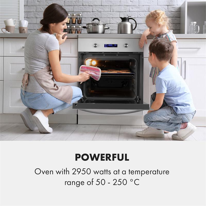 Монтажний комплект Gusteau Hektor піч + витяжка основи 2950 Вт 64 л 530 м3/год біла неіржавка сталь Рівне - фото 3