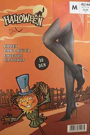 Жіночі колготки в сітку на Хелловін 30 den розмір M 42-44 чорний Київ