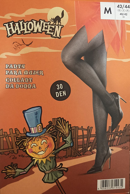 Женские колготы в Сеточку для Хэллоуина 30 den размер М 42-44 черный Киев - изображение 1