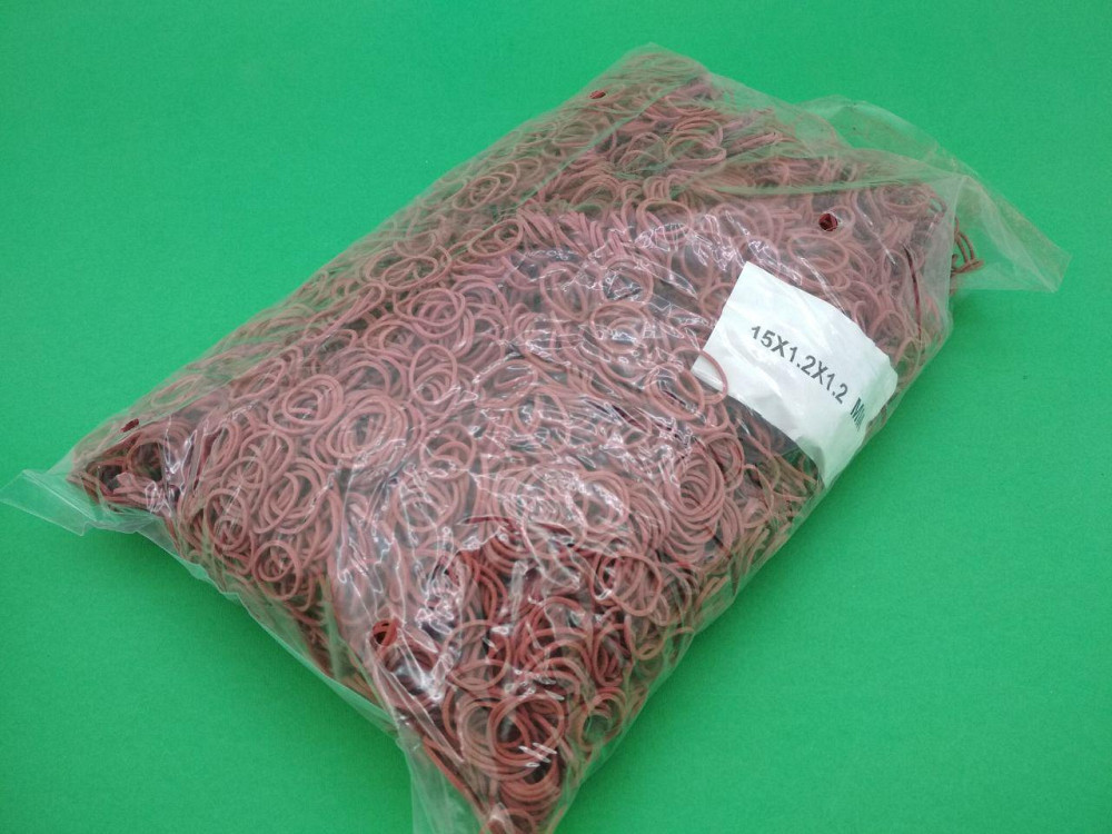 Резинки для упаковки зелени  №15 ( красная )*1,2мм  1 кг 