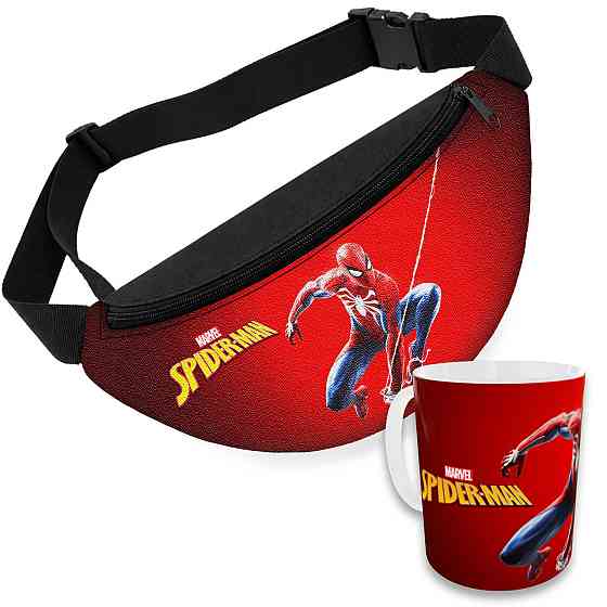 Дитячий набір Spider-Man сумка-бананка + керамічна кружка з принтом (5722) Київ