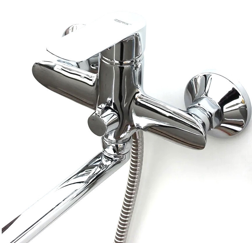 Змішувач у ванну кімнату Zerix JKC-A439 з довгим виливом і душем (ZX2925) Чернівці - фото 3