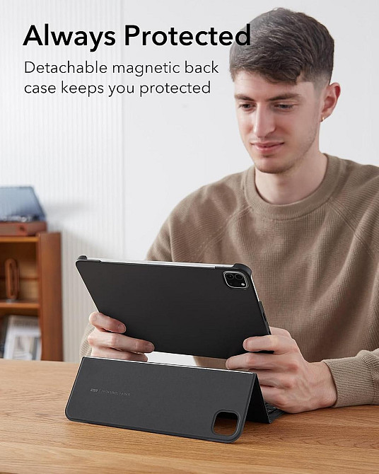 Клавіатурний чохол ESR Ascend Keyboard Case чорний для iPad Pro/Air 11'' сумісний, магнітна знімна клавіатура, підставка Київ - фото 5