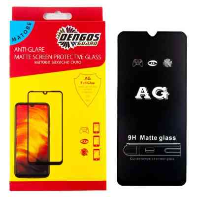 Стекло защитное Dengos Full Glue Matte для Samsung Galaxy A03s (black) (TGFG-MATT-39) Винница