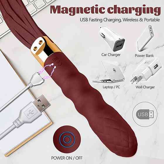 Вібратор-флогер Virbating Flogger Sex Aura Київ