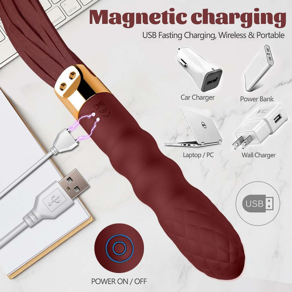 Вібратор-флогер Virbating Flogger Sex Aura Київ - фото 4