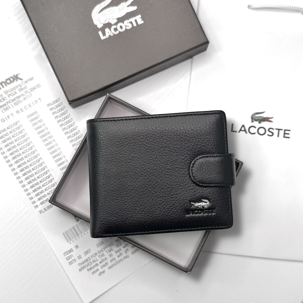Мужской кожаный зажим на застежке Lacoste (6603) Киев - изображение 1