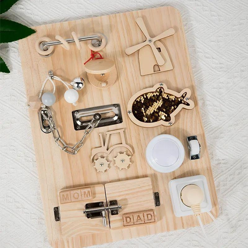 Багатофункціональна дитяча розвиваюча дошка Бізіборд Монтессорі 30х40см 29979 Луцьк - фото 1