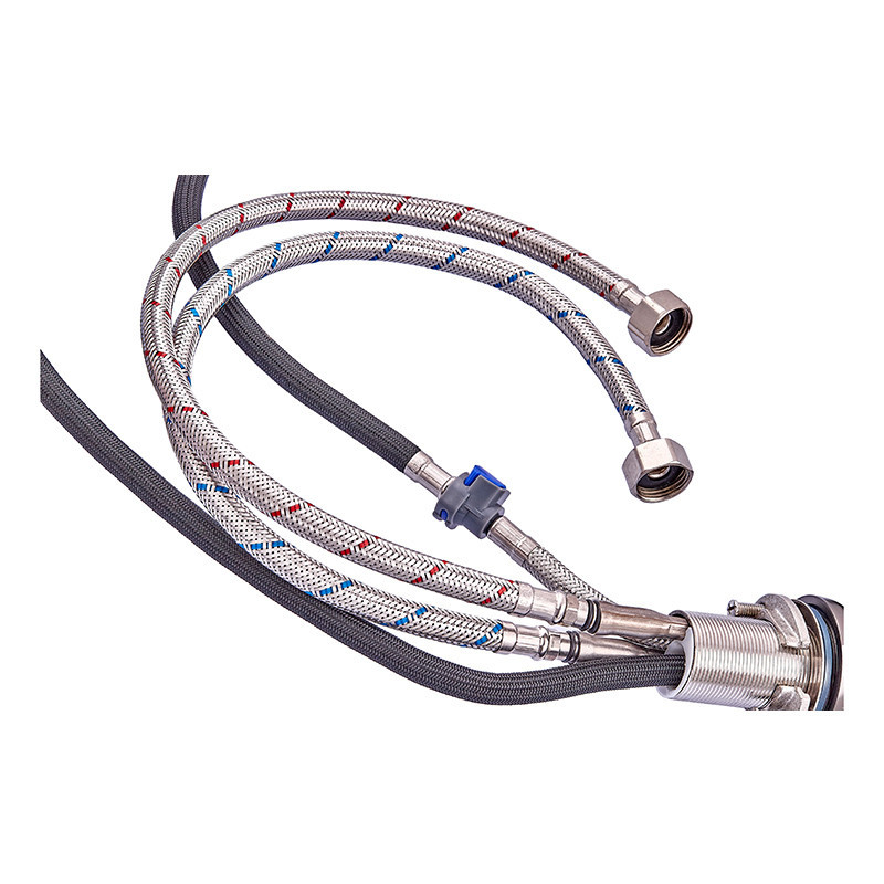 Кухонный смеситель Zerix PUL-014 с выдвижной лейкой, графит, из нержавеющей стали SUS304 Харьков - изображение 4