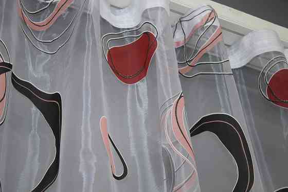 Тюль органза с принтом цвет разноцветный 1424т Киев