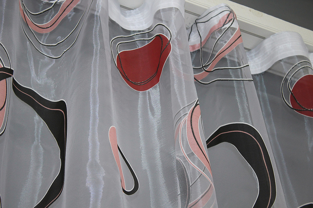 Тюль органза с принтом цвет разноцветный 1424т Киев - изображение 6