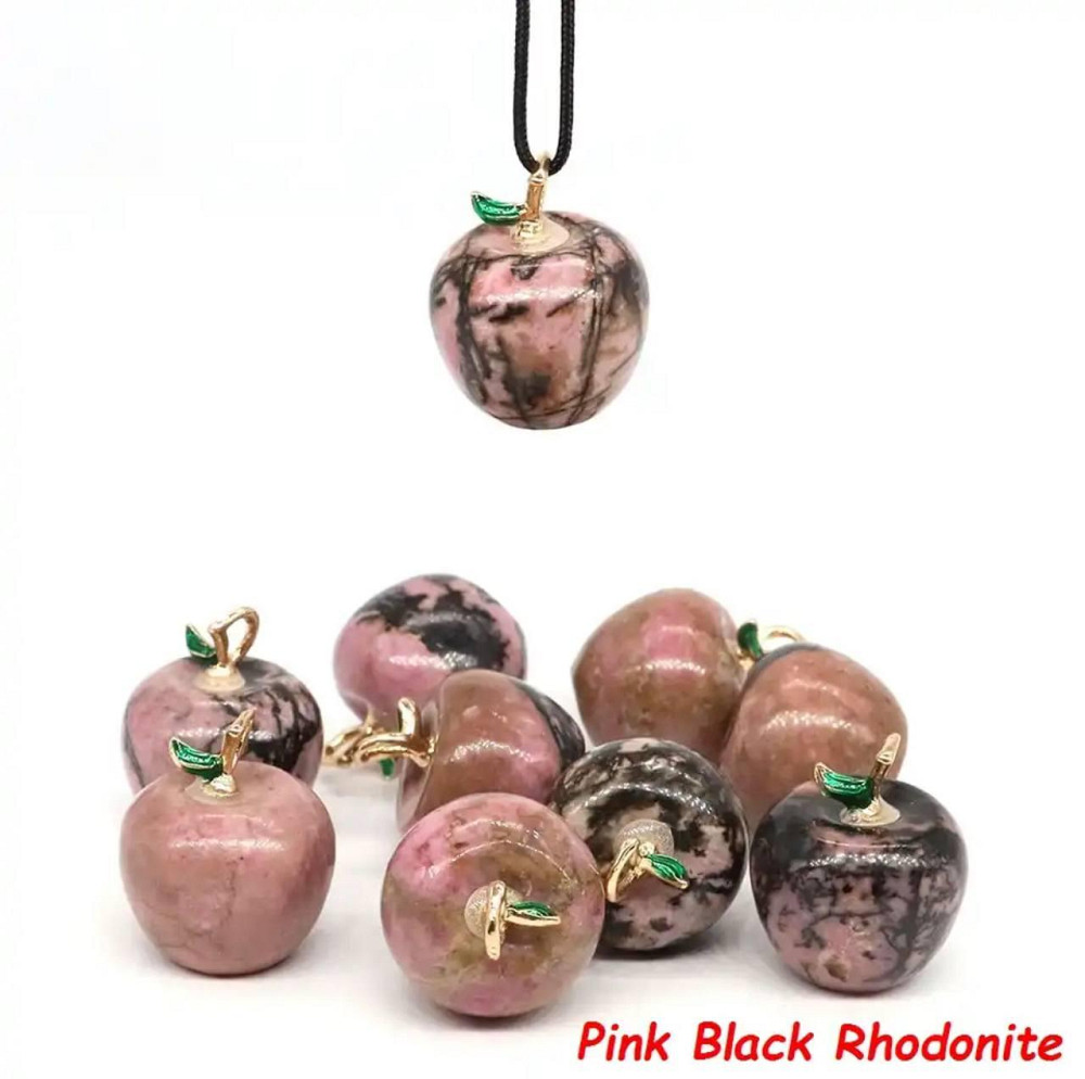 Подвеска-кулон в форме яблока с натуральным камнем родонитом размером 18*21 мм. Киев - изображение 1