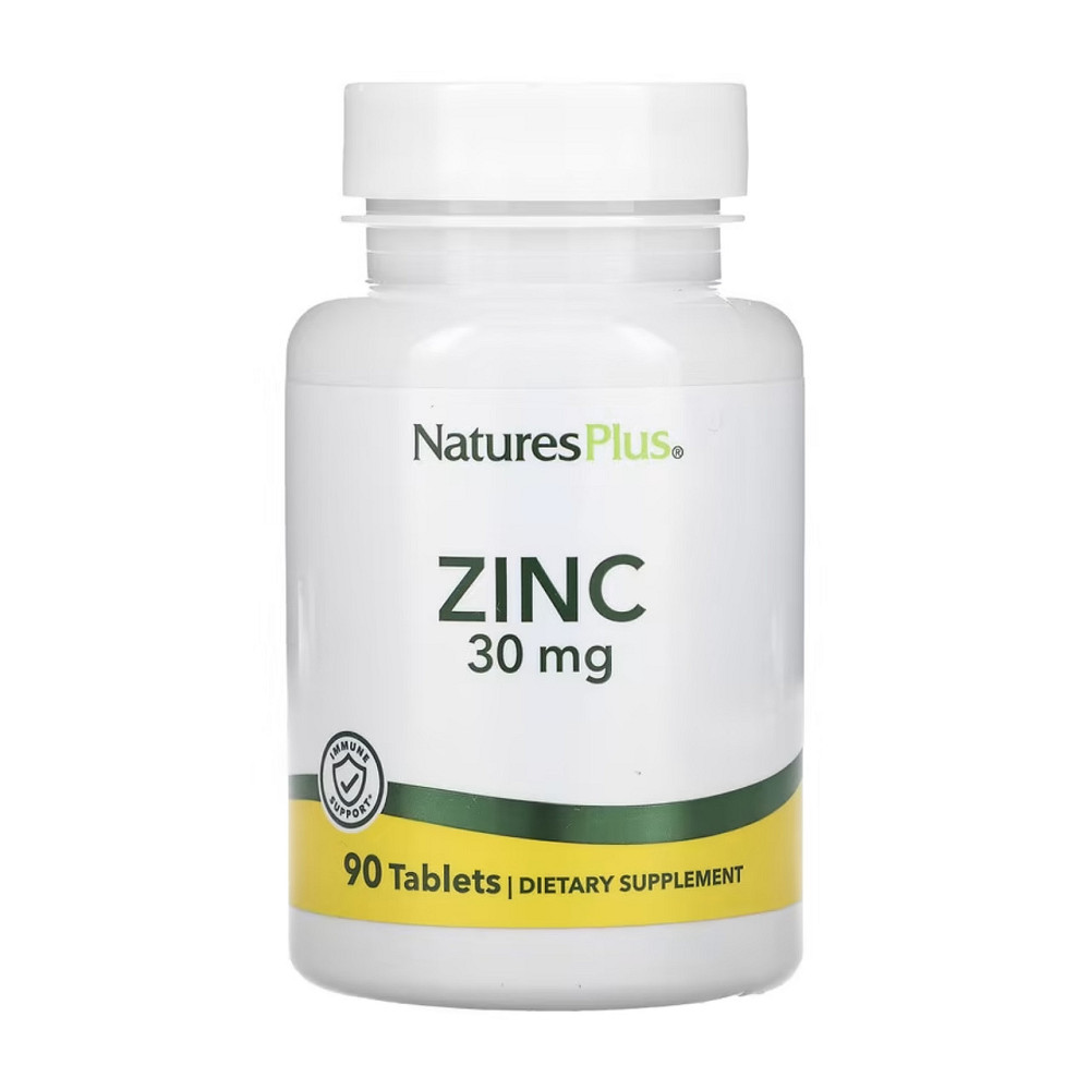 Цинк хелатний Nature's Plus Zinc 30mg 90 tabs Київ - фото 1
