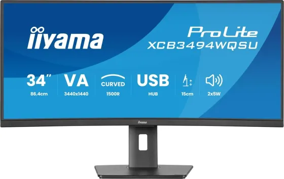 Монитор Iiyama 34" ProLite XCB3494WQSU-B1 Київ