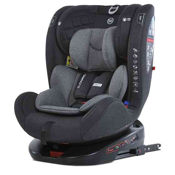 Автокрісло дитяче El Camino EVEREST Light Gray 0-36кг 5-точкові ремені безпеки ISOFIX 360º Світло-сіре (ME 1114 ) Чернігів