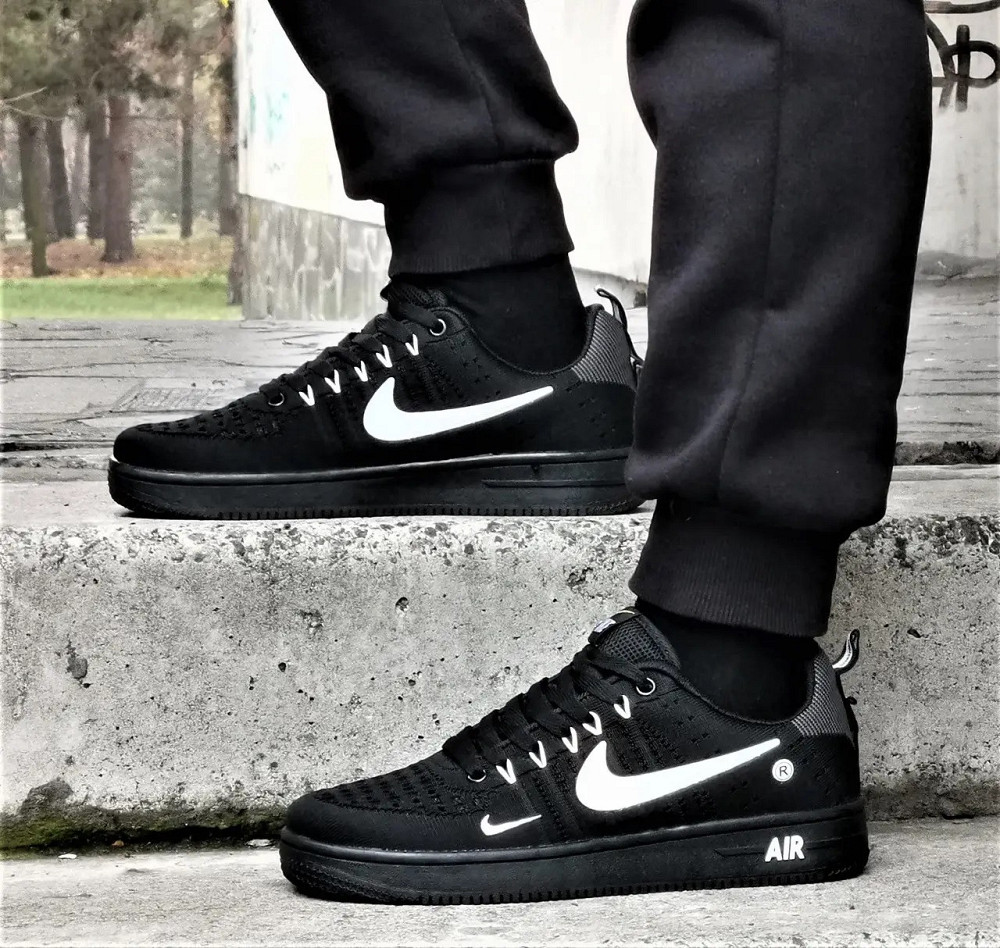 Кроссовки Nike Force Черные Женские Форсы Найк (размеры: 40,41,42,43) Днепр - изображение 5