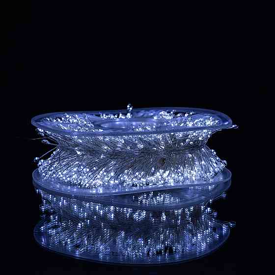 Garlando Новорічна гірлянда кімнатна роса Хвойна лапа 50 м 1500 LED білий провід Біле сяйво D15 Київ