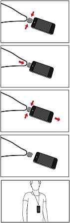 Шнурок Troika для iPhone 4/4S MUSE, чорно-сірий Рівне