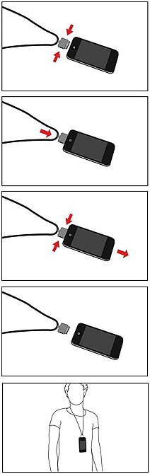 Шнурок Troika для iPhone 4/4S MUSE, чорно-сірий Рівне - фото 3