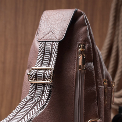 Сумка Vintage З отвором для навушників з екошкіри Коричнева (22786) Вінниця - фото 7