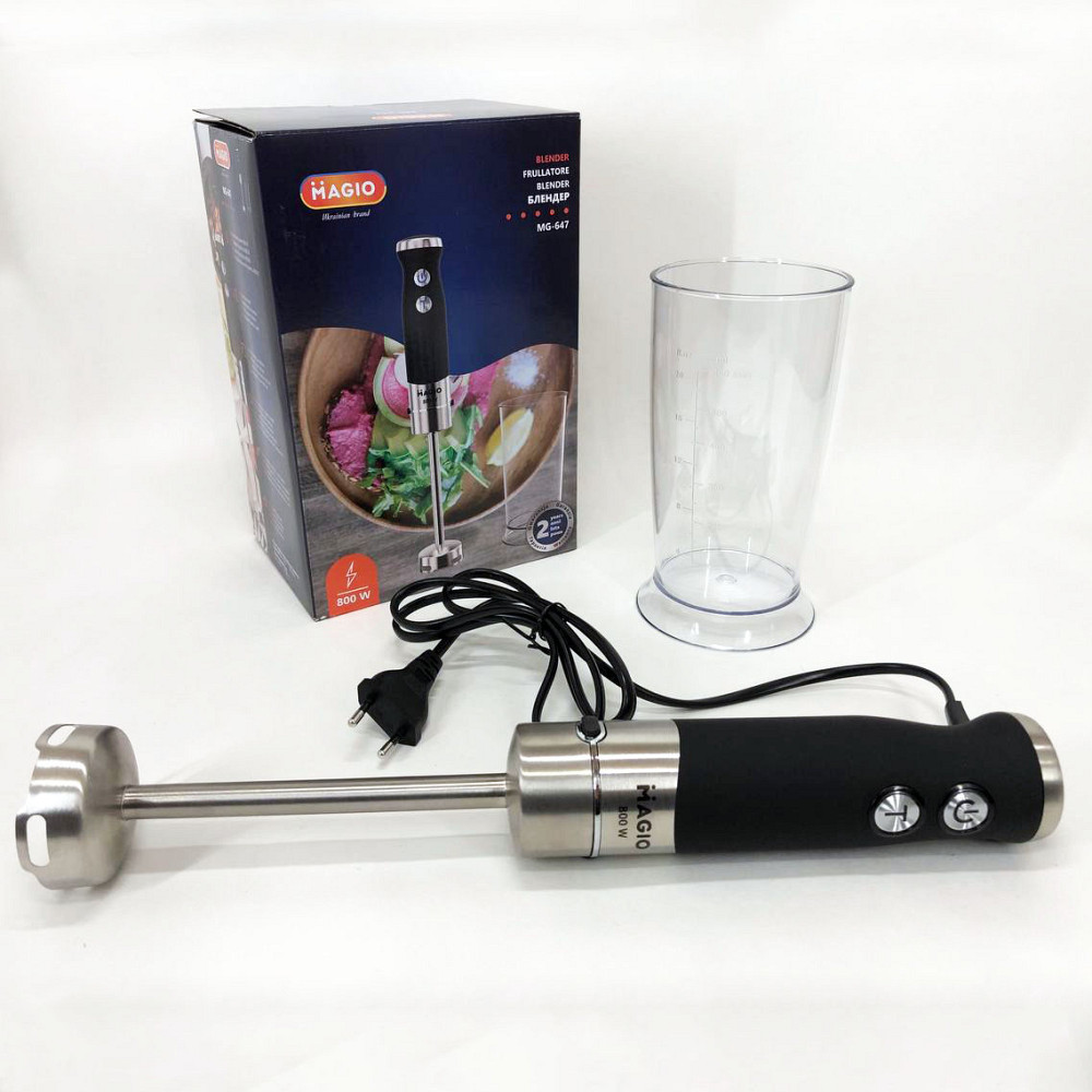 Блендер для взбивания крема и соусов MAGIO, Кухонный погружной блендер с насадками WS-49 Львов - изображение 9