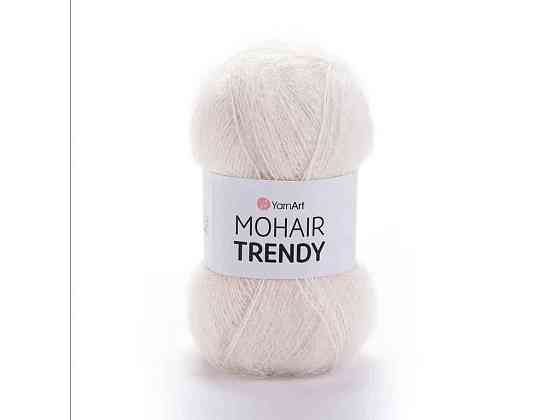 Пряжа Mohair Trendy молочний 50% мохер 50% акрил 220м 100г 5шт/уп 1003 ТМ YarnArt Киев