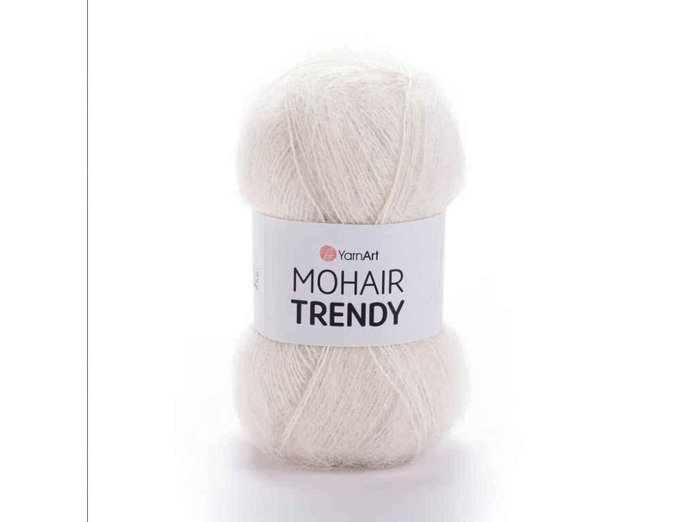 Пряжа Mohair Trendy молочний 50% мохер 50% акрил 220м 100г 5шт/уп 1003 ТМ YarnArt Київ - фото 1
