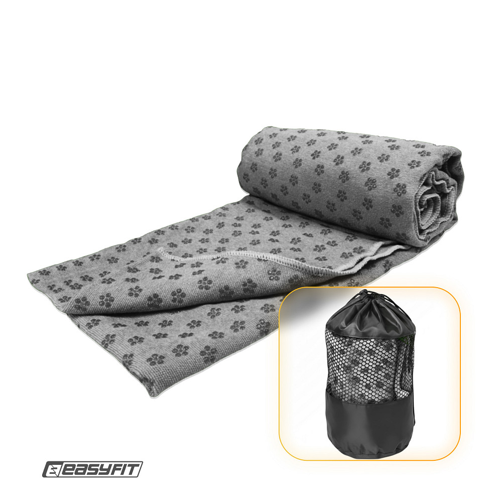 Рушник для йоги з мікрофібри EasyFit Yoga Mat Towel (Сірий) Коломыя - изображение 7