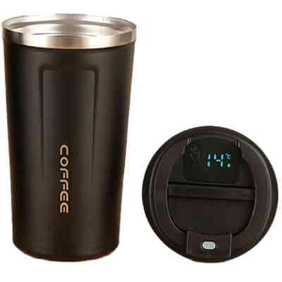 Термокружка Merlion з LED дисплеєм 510 мл, чорна (Termo-304LED-510Black) Вінниця