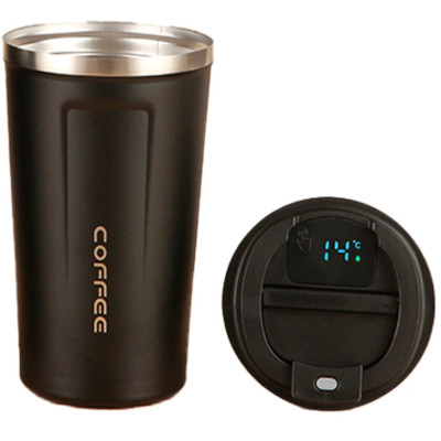 Термокружка Merlion з LED дисплеєм 510 мл, чорна (Termo-304LED-510Black) Вінниця - фото 1