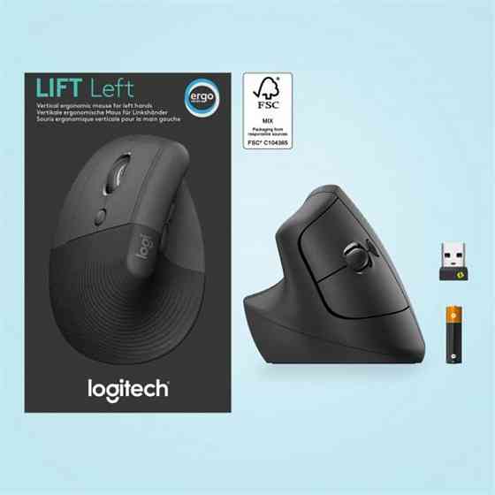 Миша бездротова Logitech Lift Vertical Ergonomic Graphite (910-006474) Сірий Харків