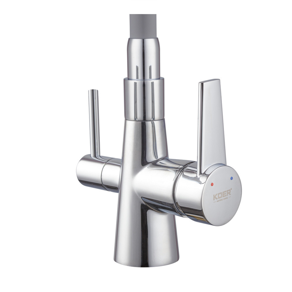 Кухонний змішувач KOER KB-72003-01 з силіконовим виливом та виходом для питної води KR3375 Харків - фото 5